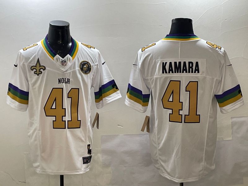 Men New Orleans Saints #41 Kamara White three generations 2025 Nike Limited NFL Jersey style 1->ncaa teams->NCAA Jersey